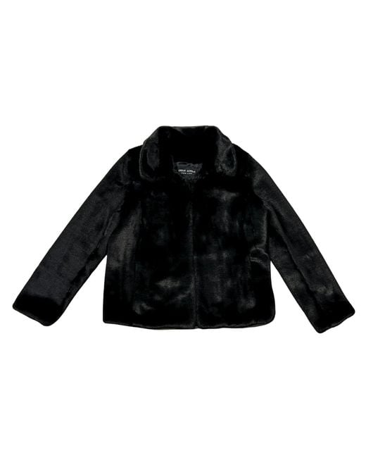 Lindsay Nicholas New York Black Short Faux Fur Coat