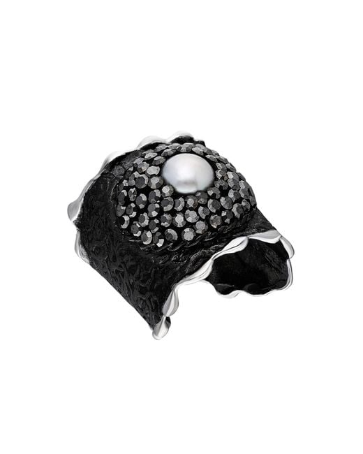Nowart Jewelry Black Pearl Ring