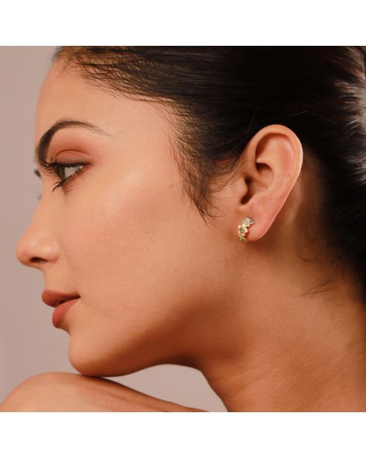 GEM BAZAAR Yellow Fleury Huggie Hoops