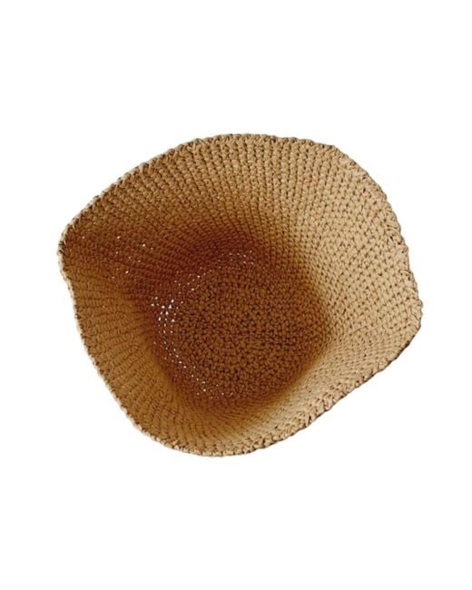 Springmoonatelier Natural Raffia Bucket Custom Summer Hat