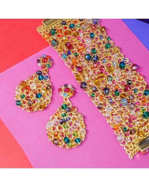 Lavish by Tricia Milaneze Metallic Aurora Handmade Earrings