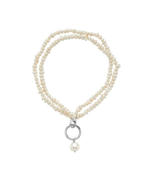LINYA JEWELLERY Metallic Lara Multi Sand Pearl Bracelet