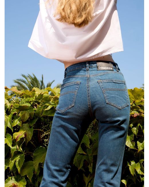 Din & Deen Blue Dark Trumpet Flare Jeans Collection