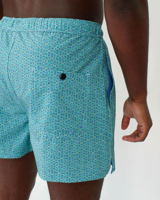 Lords of Harlech Blue Quack Large Fish Swim Short for men