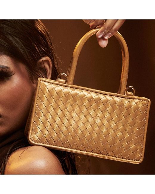 F3Rog by Rana Metallic Woven Leather Crossbody Piraye Bag