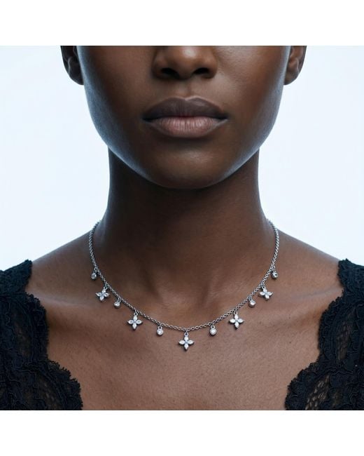 Uchi and Soto Metallic Kinmokusei Floral Necklace