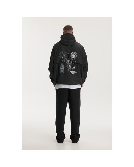 mysimplicated Black Pop Cola Windbreaker for men