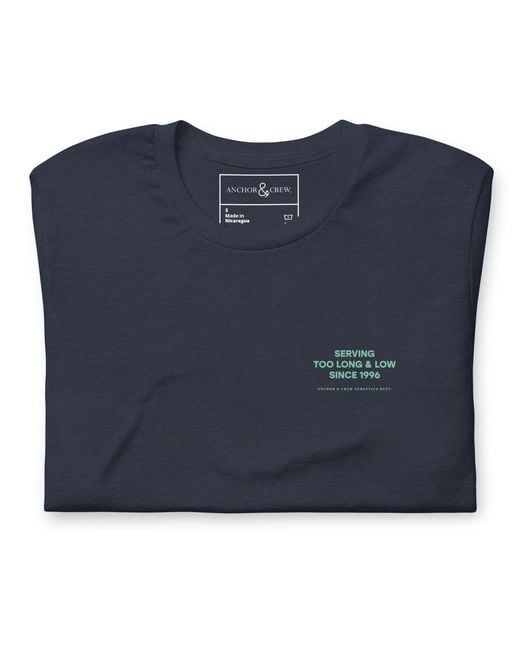 Anchor and Crew Blue Set Point Social Volleyball Club League Organic Cotton T-Shirt