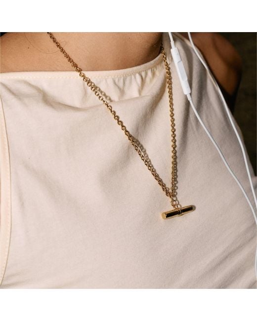Bermuda Watch Company Metallic Maivelle Blair T-Bar Cable Chain Necklace