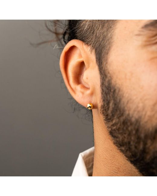 Frenvyrn Metallic Fran 18K Vermeil Ball Stud Earring Single for men