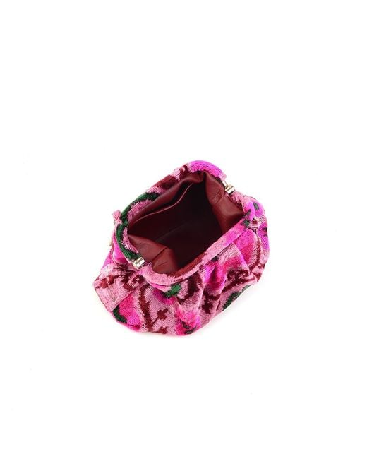 SJW BAGS LONDON Pink Victoria Ikat Mini Pouch Bag