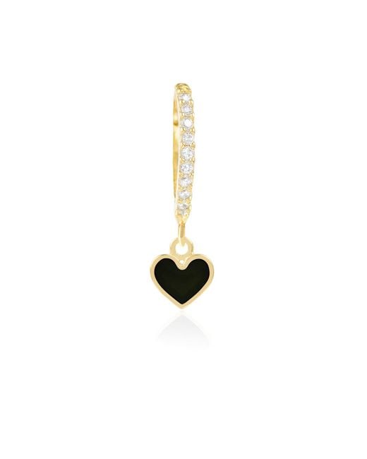 C.J.M White Heart Sparkle Huggie