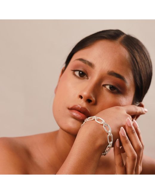 GEM BAZAAR Blue Double Link Chain Bracelet
