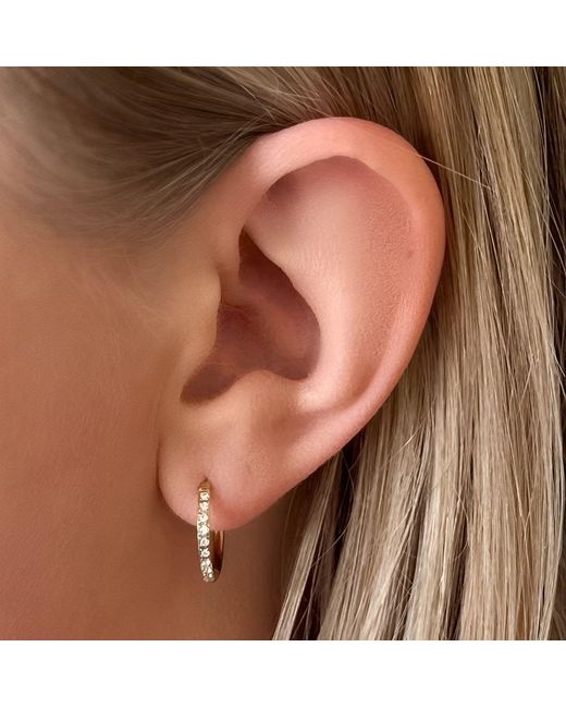 Evie Jewelry Metallic Sidewalk Necklace + Transition Sleeper Huggie Hoop Earrings