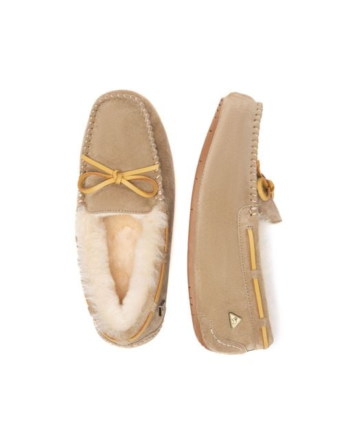 EverAu Australia Natural Crested Leather Loafers