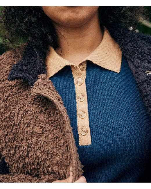 Known Supply Blue Collared Sweater Polo