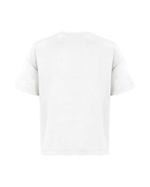 Nocturne White Logo Designed Basic T-shirt
