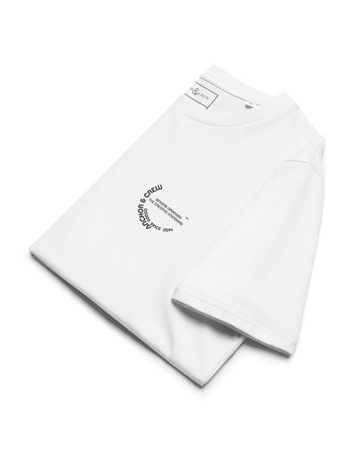Anchor and Crew White Beyond Ordinary Creative Standard Organic Cotton T-Shirt for men