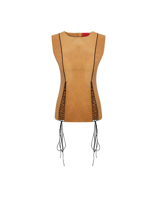 Pcfg Metallic Cotton Top With Slit Detail