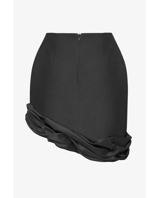 POST MERIDIEM Gray Wave Detail Skirt