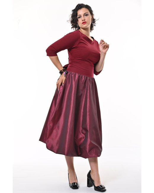 Frock Tales Red Enoki Puffball Skirt