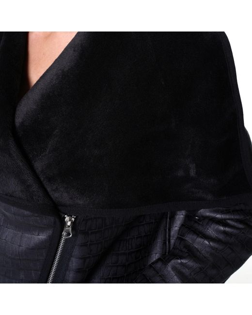 Metamorph Black Embossed Suede Blazer