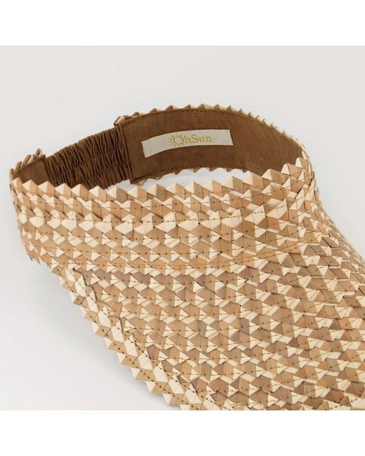 OhSun Natural Neutrals Straw Visor