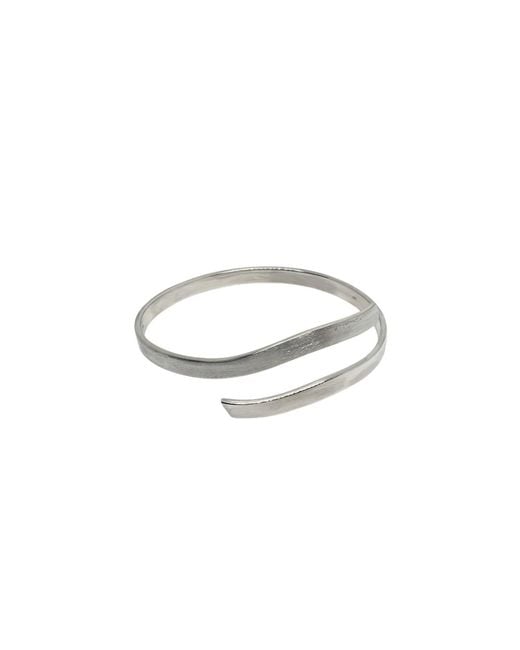 Tg-Jewellery by Tamara Gervasio Metallic Recycled Sterling Open Bangle – Polished & Matte Finish Cuff