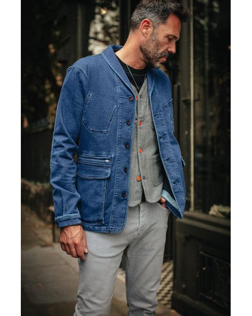 &SONS Trading Co Blue Crafter Wash Chore Jacket for men