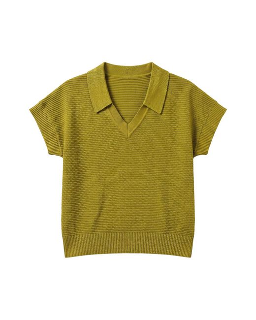 Brodie Cashmere Green Rippled V Neck Vest