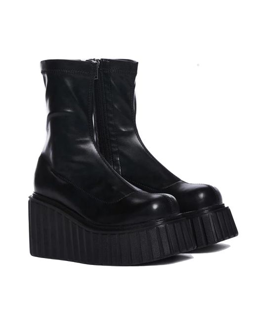 Lamoda Black Muster Up Chunky Ankle Creeper Boots