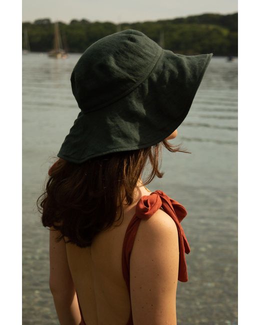 Solpardus Gray Nyx Moss Linen Sun Hat