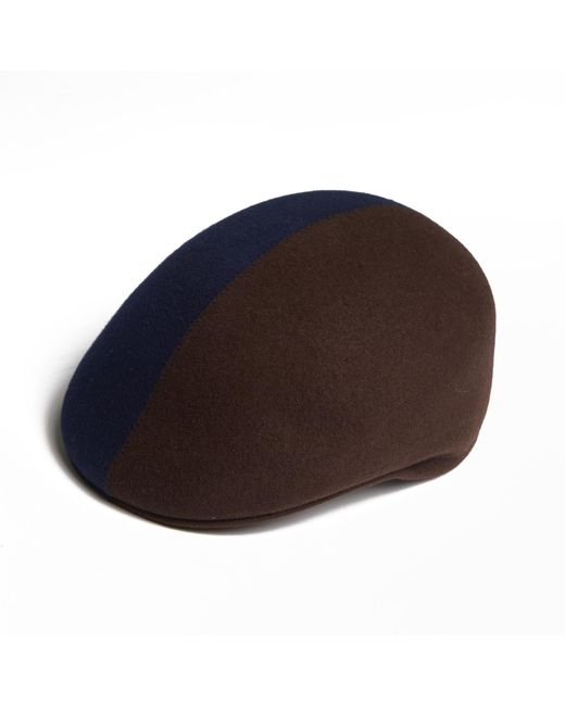 Dasmarca Hats Brown Presley Two Tone Blocked Felt Cap for men
