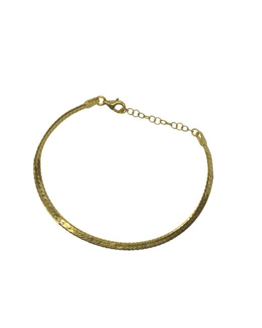 Spero London Metallic Italian Sterling Herringbone Bracelet