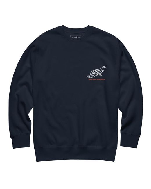 Anchor and Crew Blue Ramen House Dial-A-Local Organic Cotton Sweatshirt for men