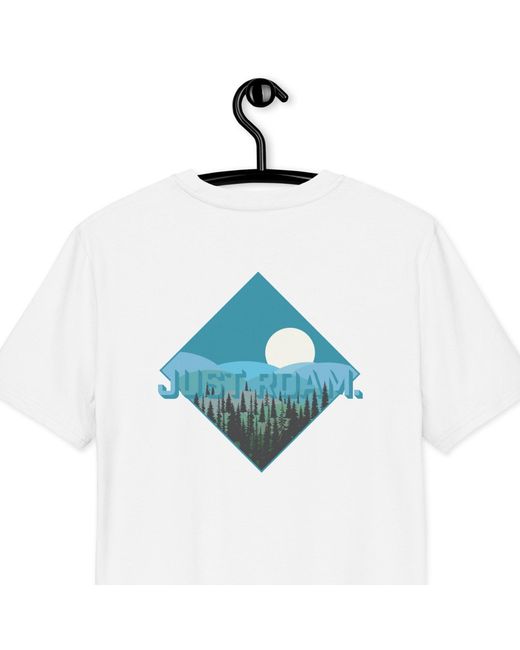 Anchor and Crew Blue Just Roam. Seeker Organic Cotton T-Shirt for men