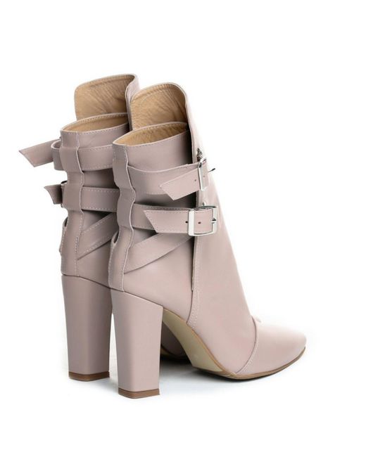 The 5Th Element Gray Neutrals Rock The City Lilac Leather High Boots