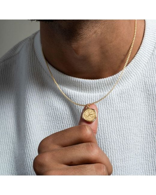 Dower & Hall Metallic Flying Swallow Talisman Necklace for men