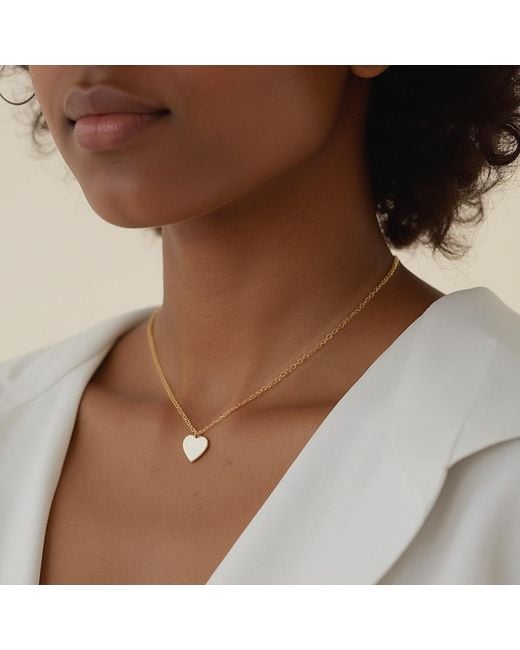 Rejected Hearts Club Metallic Single Hearted Girl Filled 18" Necklace With Magnetic Clasp