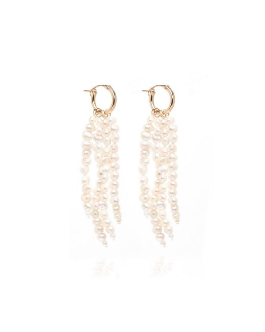 Ella Palm White Sasha Keshi Pearl 14k Earrings