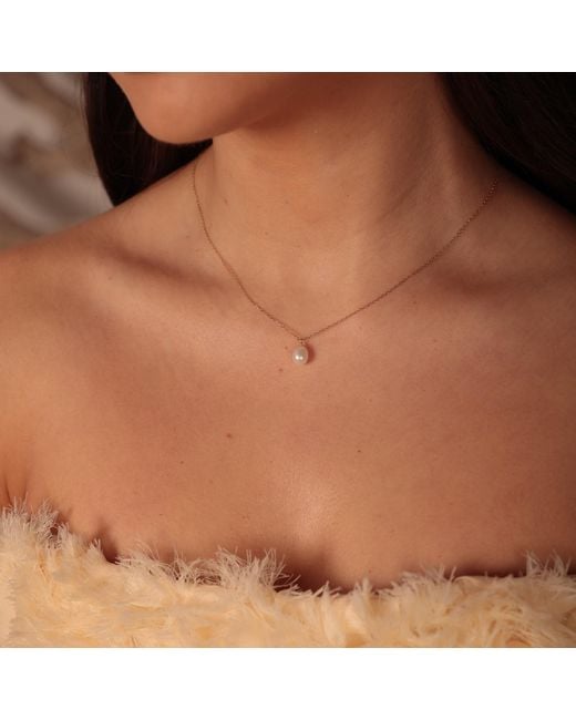 Esterah Metallic Freshwater Pearl Necklace