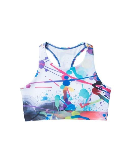 Lilia Munn Blue High Support Racerback Sports Bra–