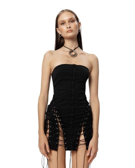 GOD SAVES QUEENS Black Sorry I'M Late Dress