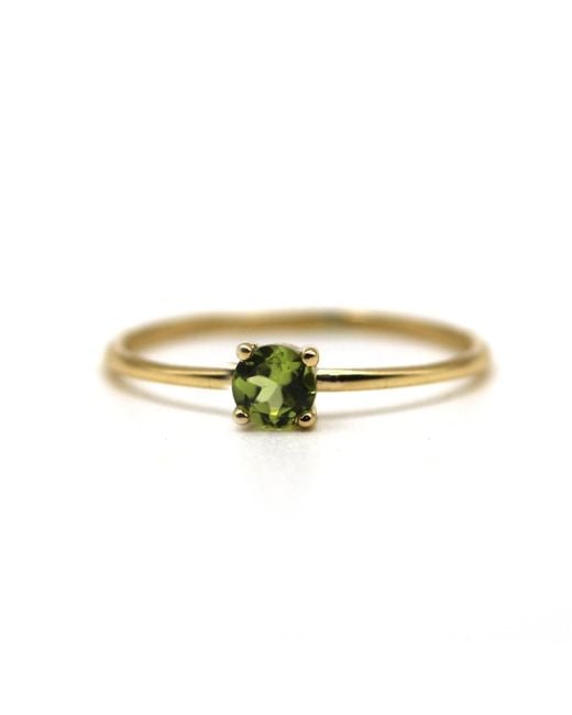 VicStoneNYC Fine Jewelry Metallic August Birthstone Peridot Ring