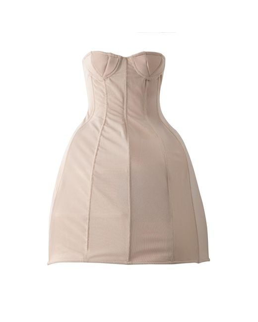 Paloma Lira Natural Neutrals Nude Skeleton Dress