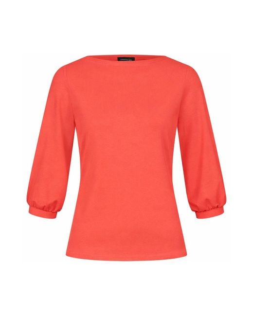 Marianna Déri Red Boat Neckline Top