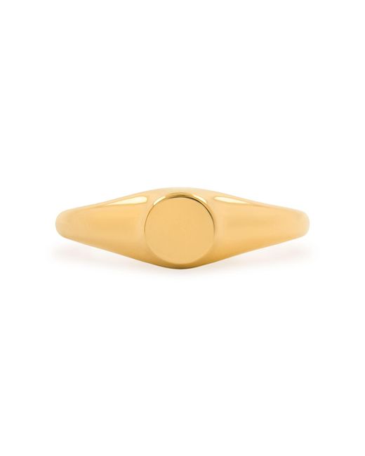 Cote Cache Yellow Petite Round Pinky Signet Ring