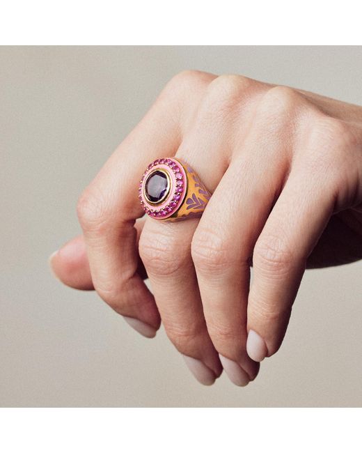 Après Youth Pink Firework Statement Ring Ruby