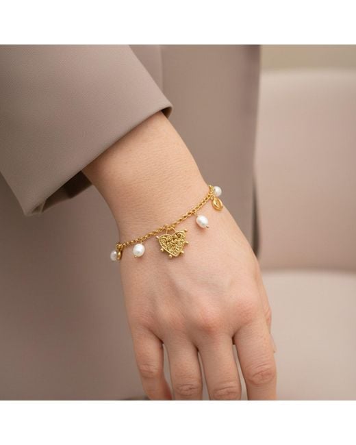 Vintouch Italy Metallic Heartwork Vermeil Bracelet