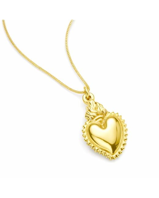 Unaloe Metallic Plated Sterling Necklace With Heart Pendant – Timeless Elegant Jewelry For